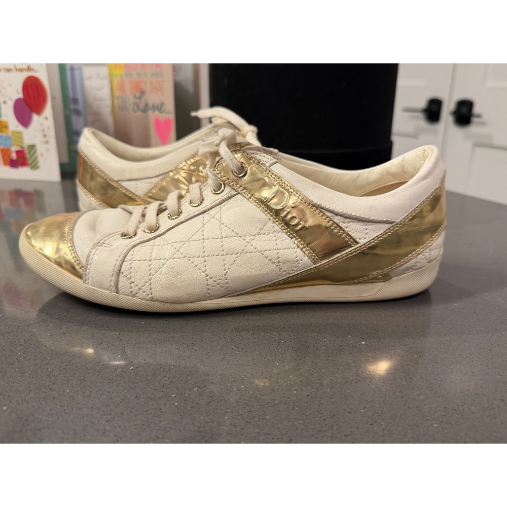 Christian Dior Sprint Basket Sneaker sz 37 US 6.5 Quilted Leather Low Top Luxury - Picture 9 of 10